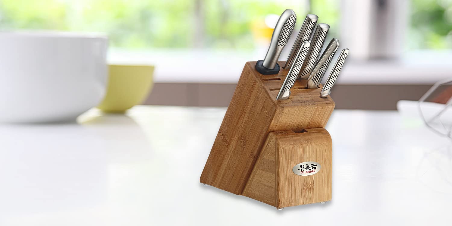 Global 10 Piece Takashi Knife Block Set - Lightweight Japanese Stainless Steel, Razor-Sharp Edge, Made in Japan (G-2, G-9, G-21, G-72, GS-5, GS-6, GSF-15, GSF-22, GKS-210), G-79589AU - Image 3