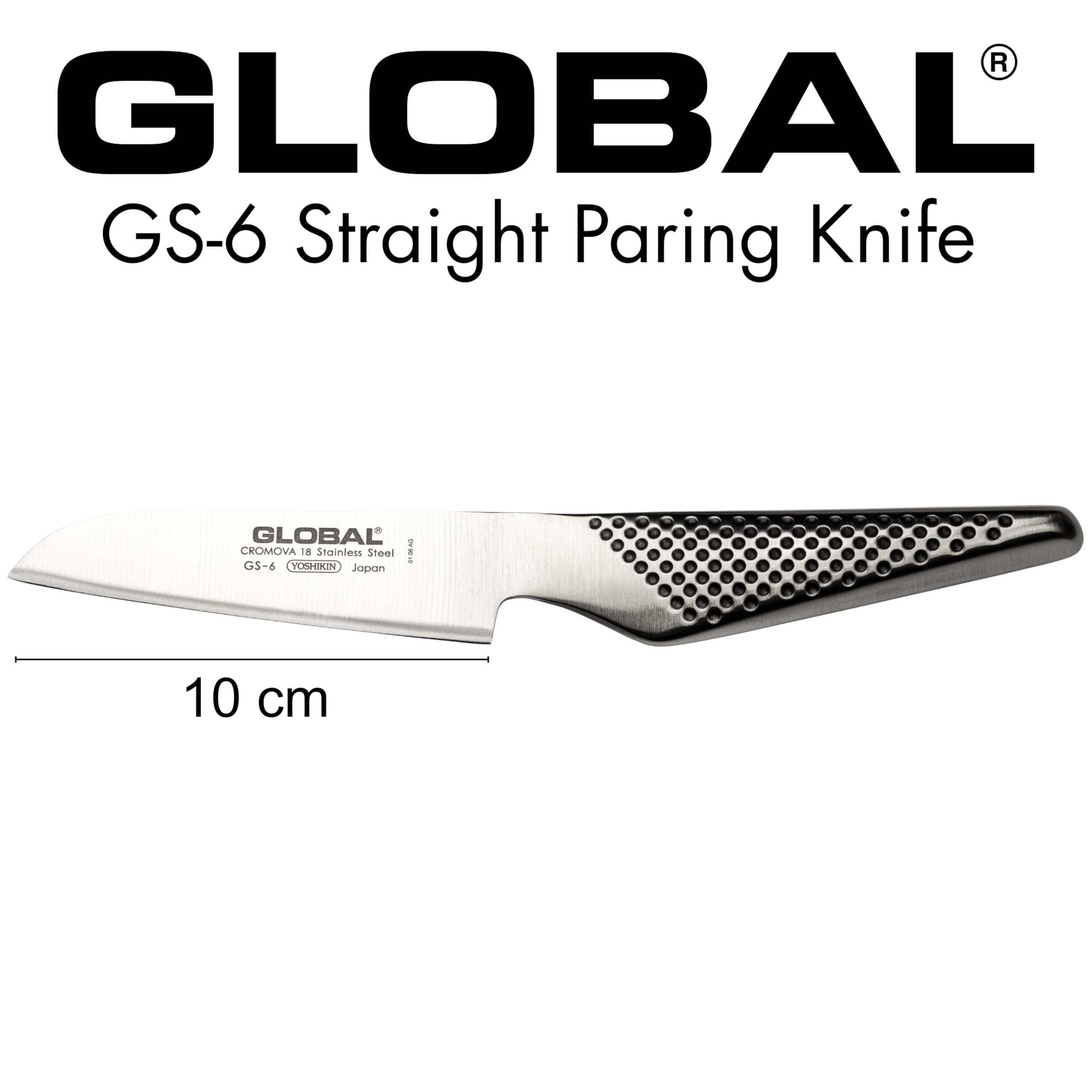 Global 4 inch Santoku Paring Knife - Lightweight Japanese Stainless Steel, Razor-Sharp Edge, Made in Japan, GS-6 - Image 3