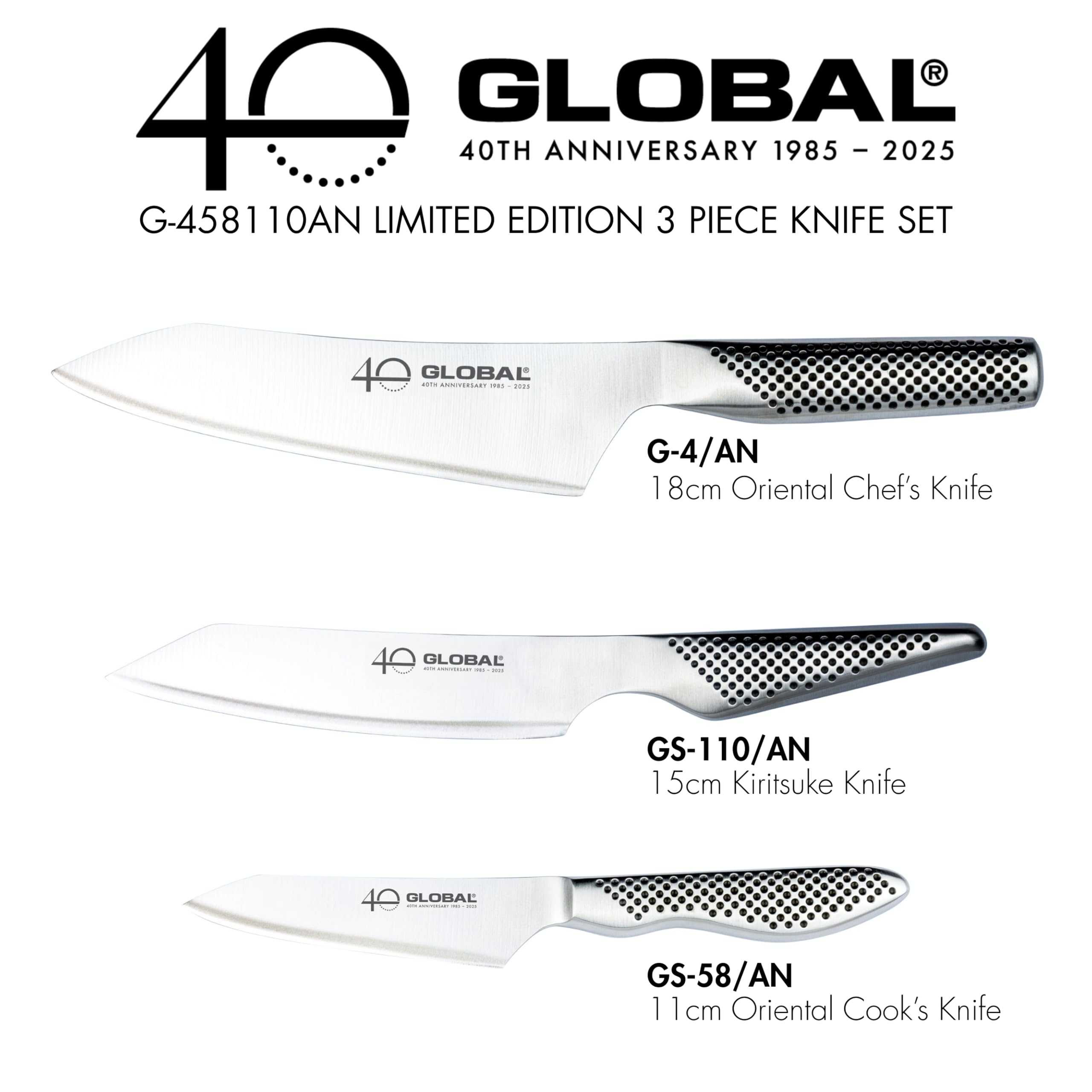 Global 40th Anniversary 3 Piece Knife Set - Image 4
