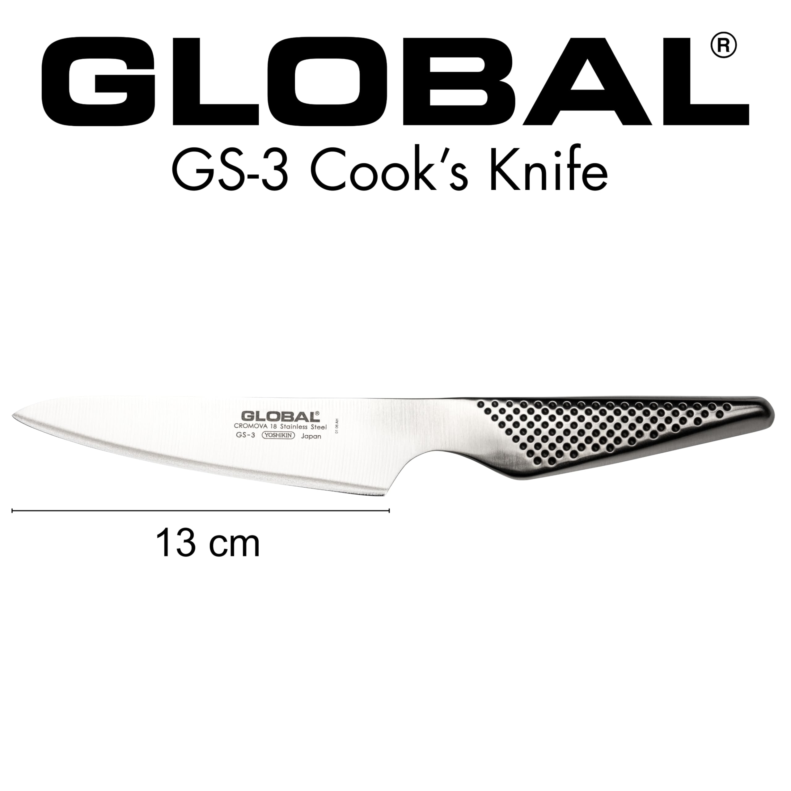 Global 5 inch Chef's Utility Knife - Lightweight Japanese Stainless Steel, Razor-Sharp Edge, Made in Japan, GS-3 - Image 4