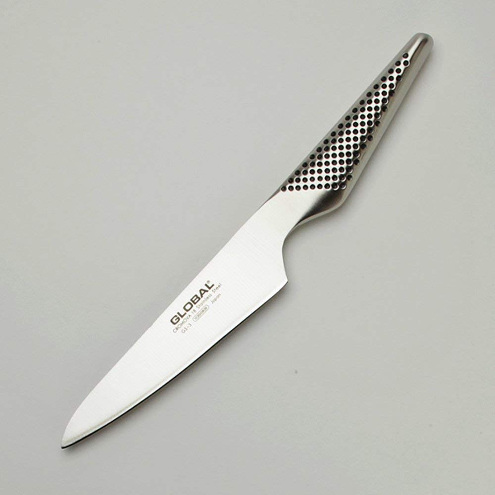 Global 5 inch Chef's Utility Knife - Lightweight Japanese Stainless Steel, Razor-Sharp Edge, Made in Japan, GS-3 - Image 5