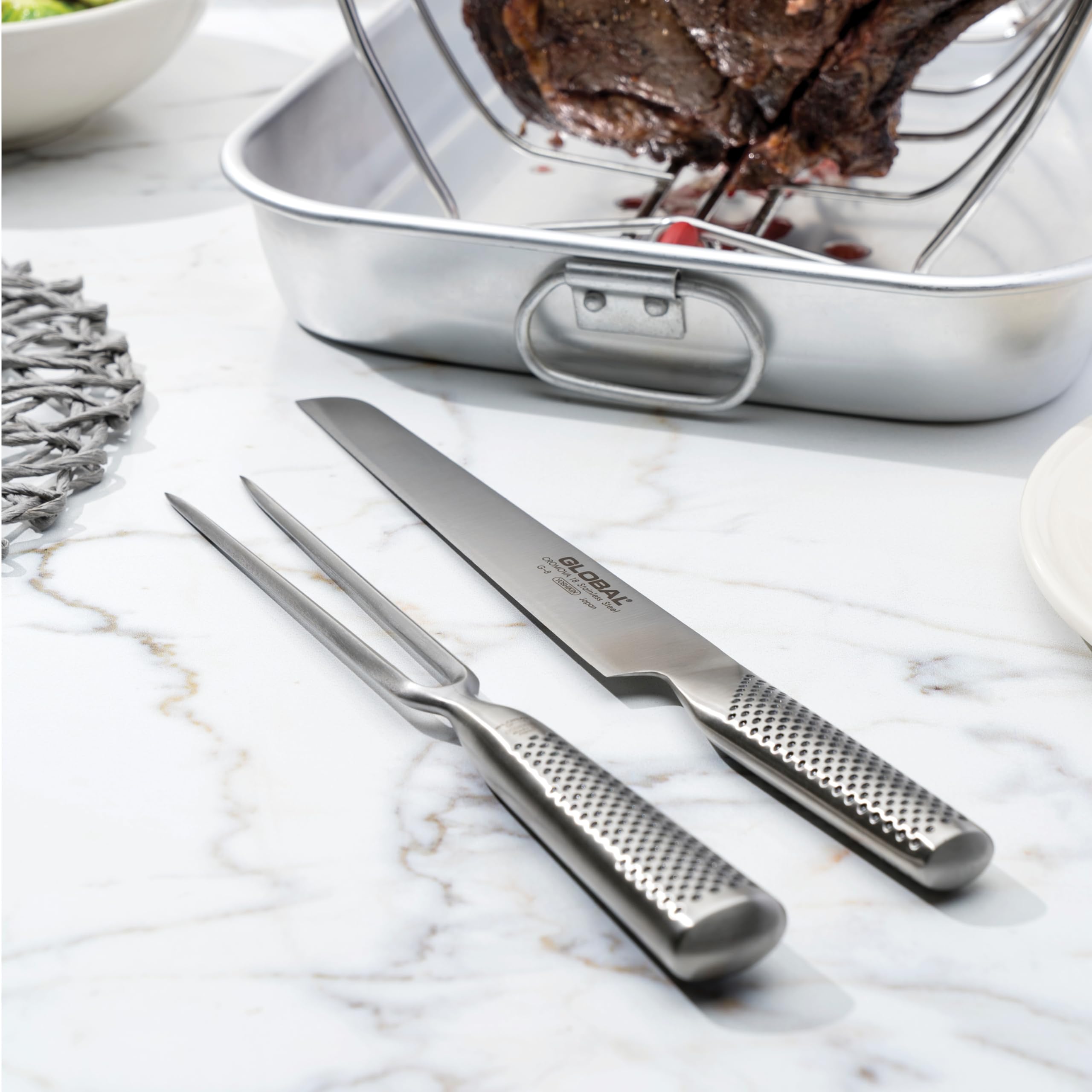 Global 7 inch Forged Straight Carving Fork - Lightweight Japanese Stainless Steel, Made in Japan, GF-24 - Image 6