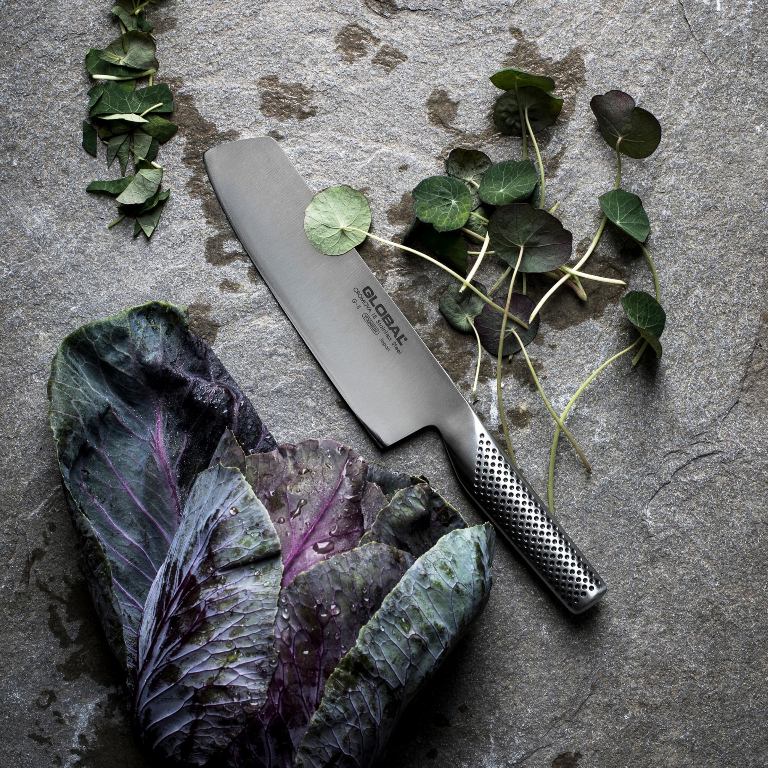 Global 7 Inch Vegetable Knife - Lightweight Japanese Stainless Steel, Razor-Sharp Edge, Made in Japan, G-45 - Image 3