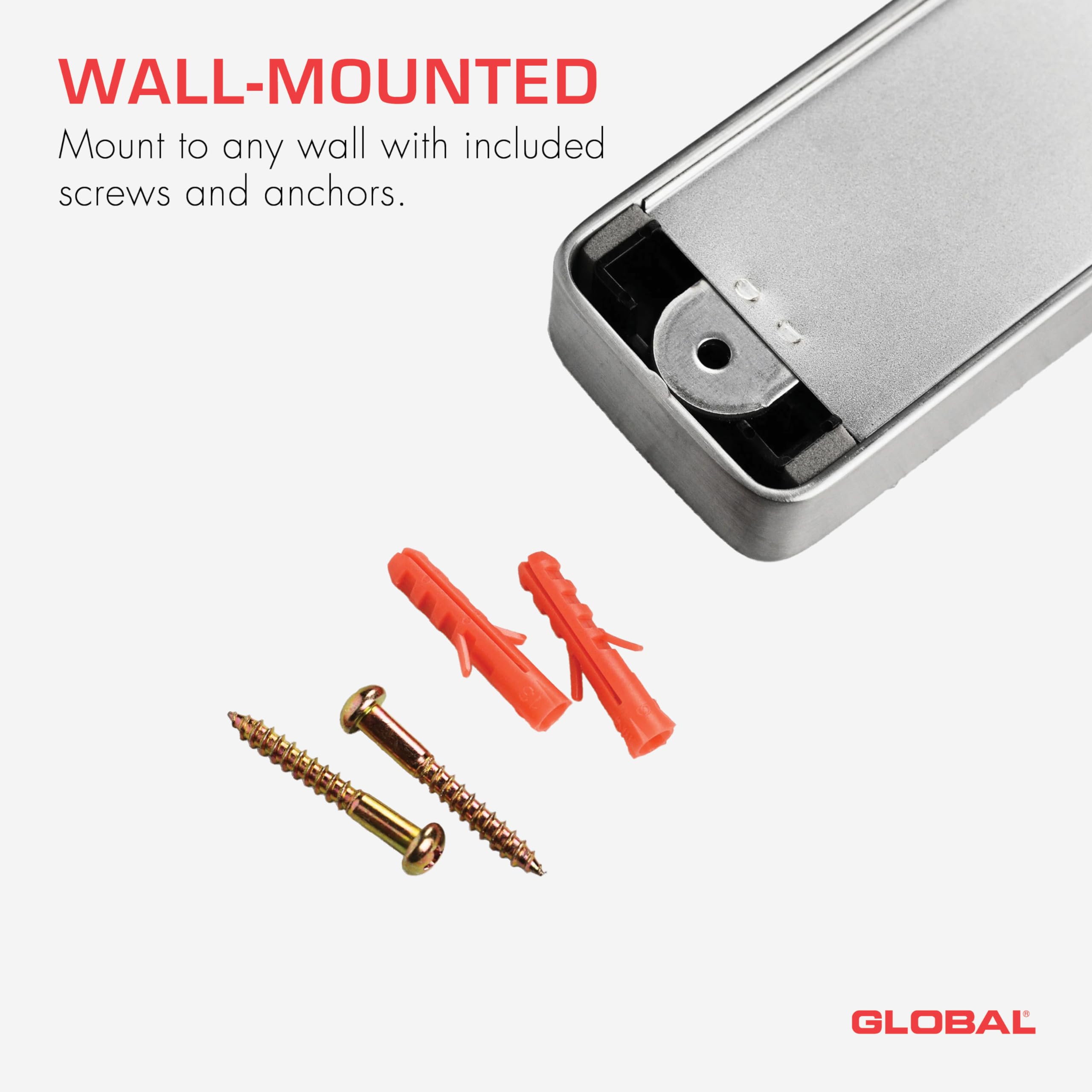 Global G-42/41, 16in Wall Magnetic Bar, Stainless Steel - Image 5