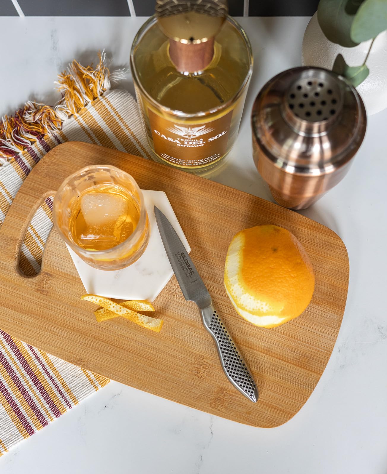 Global 3 Piece Knife Set - 7 inch Hollow Ground Santoku, 5 inch Utility, 3 1/2 Paring, Lightweight Japanese Stainless Steel, Razor Sharp Edge, Made in Japan, G-80338 - Image 4