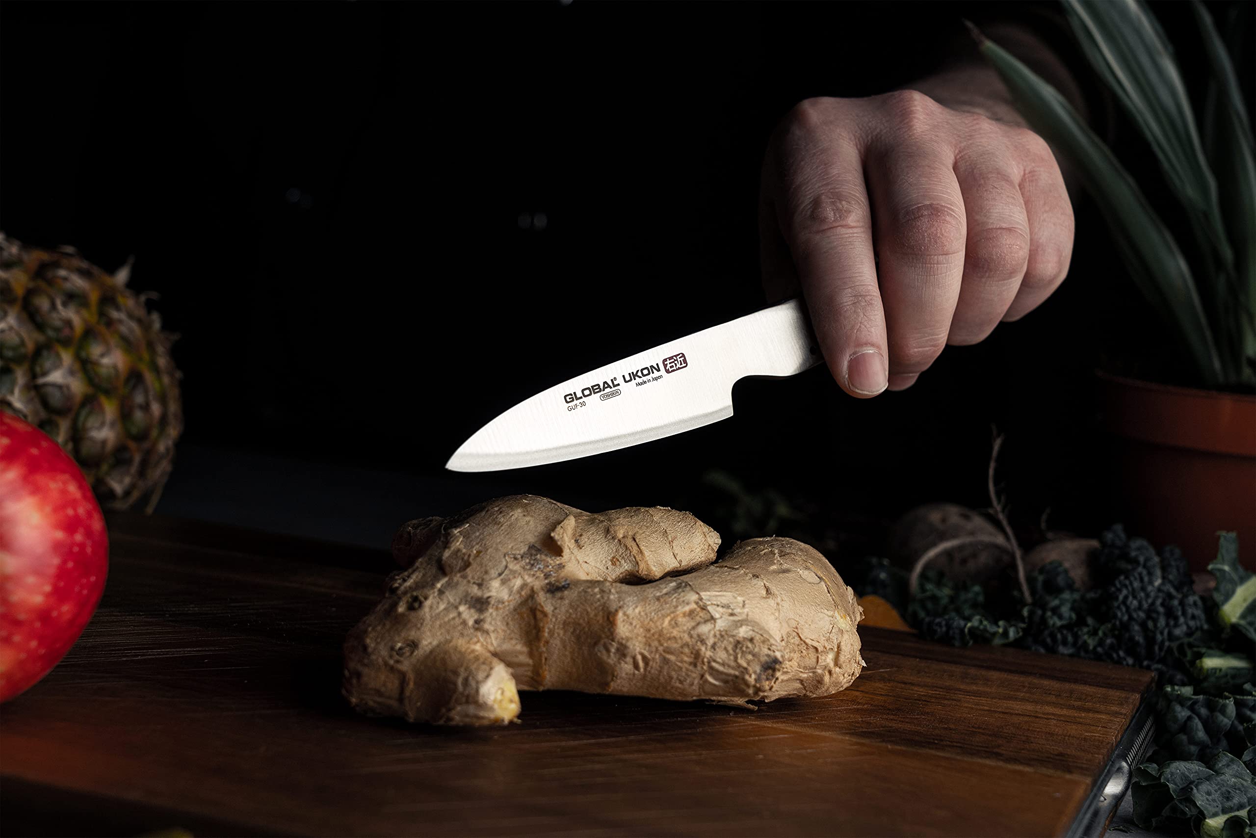 Global Ukon 3.5-Inch Paring Knife - Lightweight Japanese Stainless Steel, Razor Sharp Edge, Ambidextrous Thumb Rest, Made in Japan, GUF-30 - Image 3